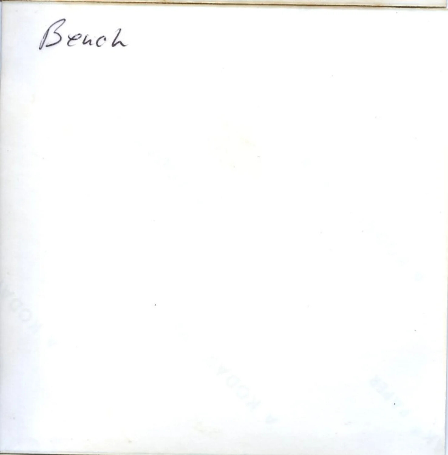 Handwritten Album Caption Card: "Beach" — Vietnam, 1971