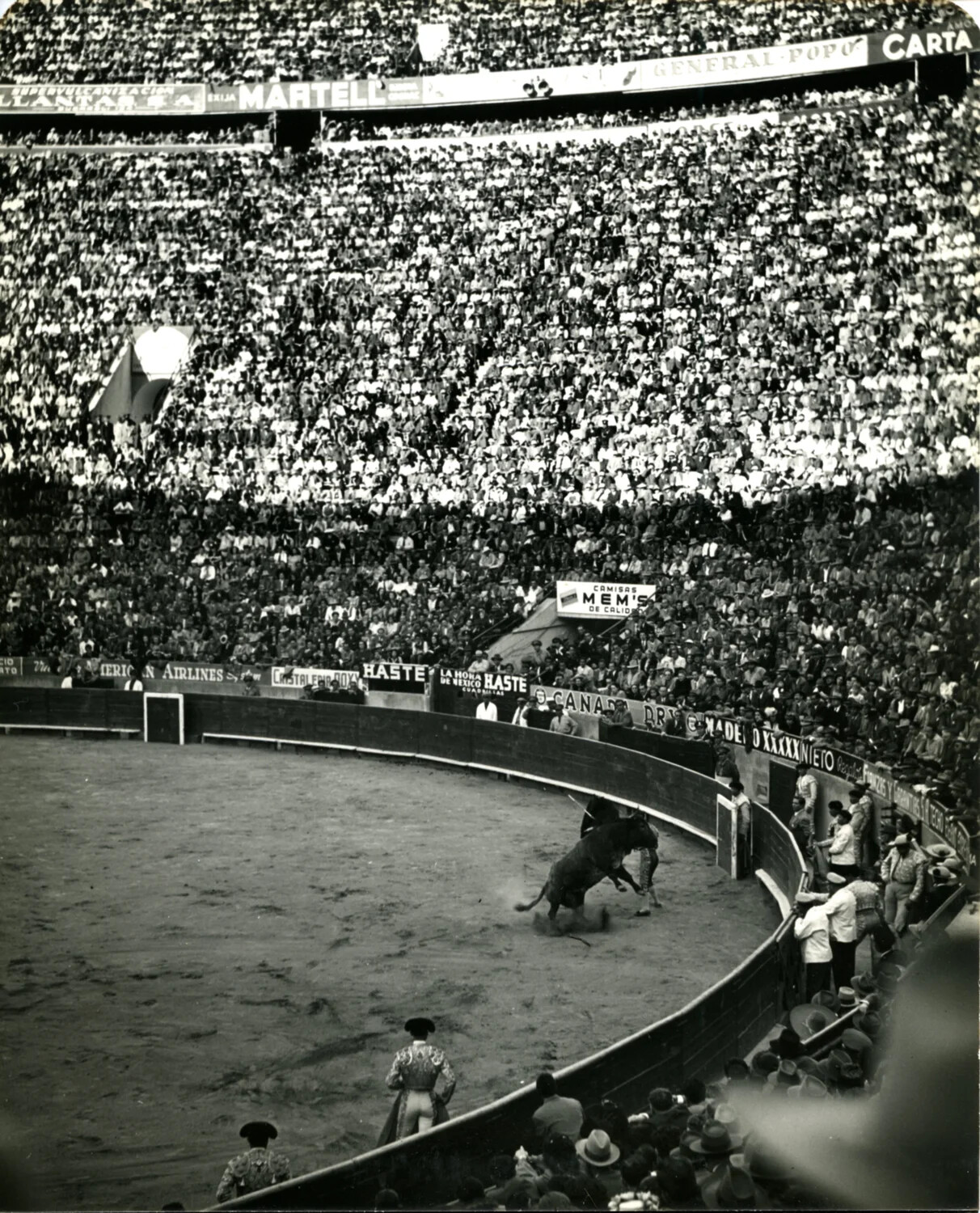 Bullfight in a Crowded Mexican Plaza de Toros, 1949