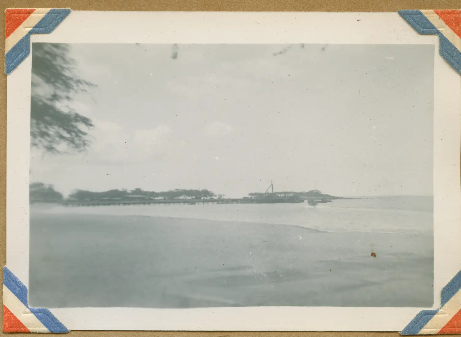 Beach and Pier, Amphibious Training Area, Oahu, Hawaii, WWII Era