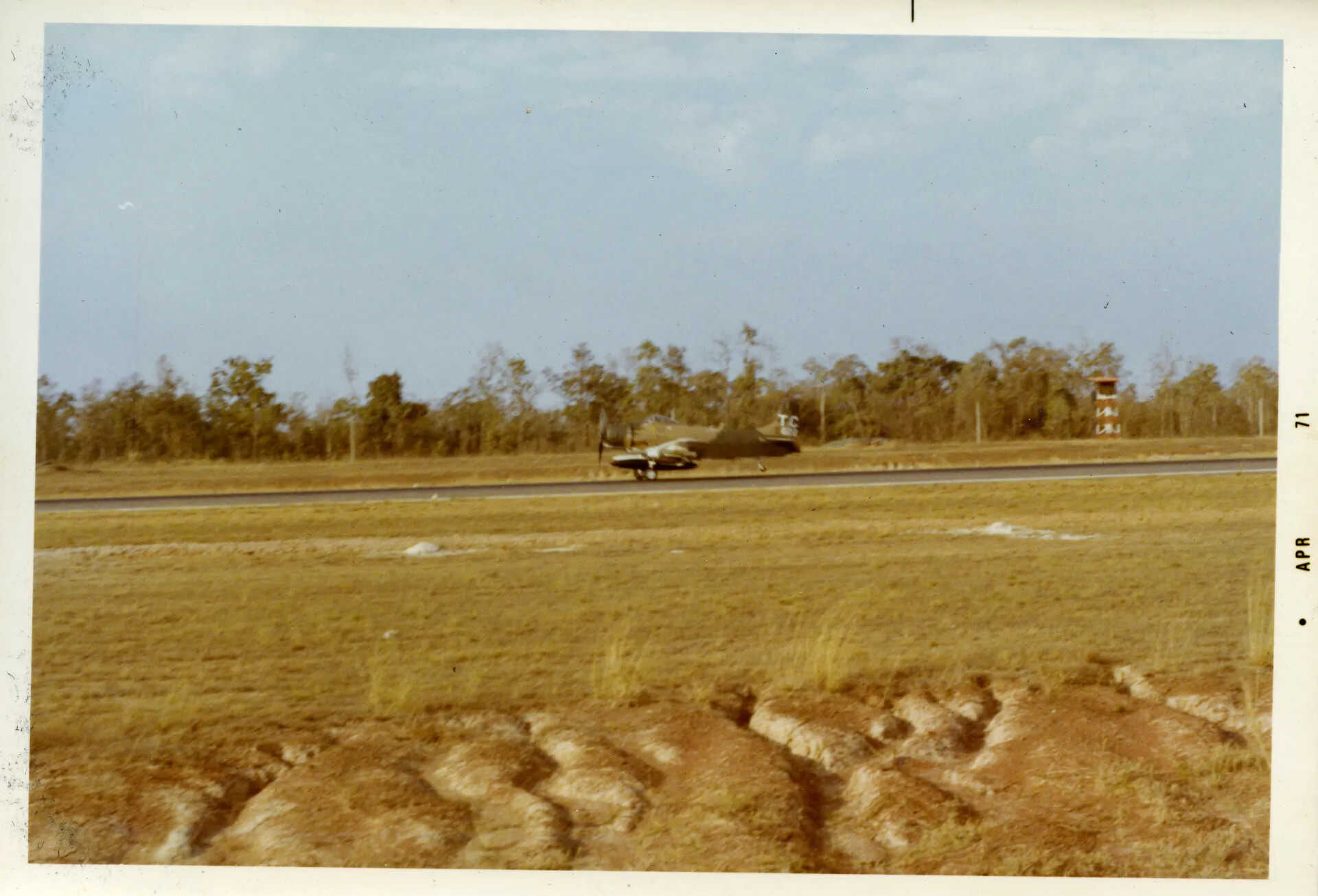 A-1 Skyraider 'TC' Taxiing at Nakhon Phanom RTAFB, April 1971