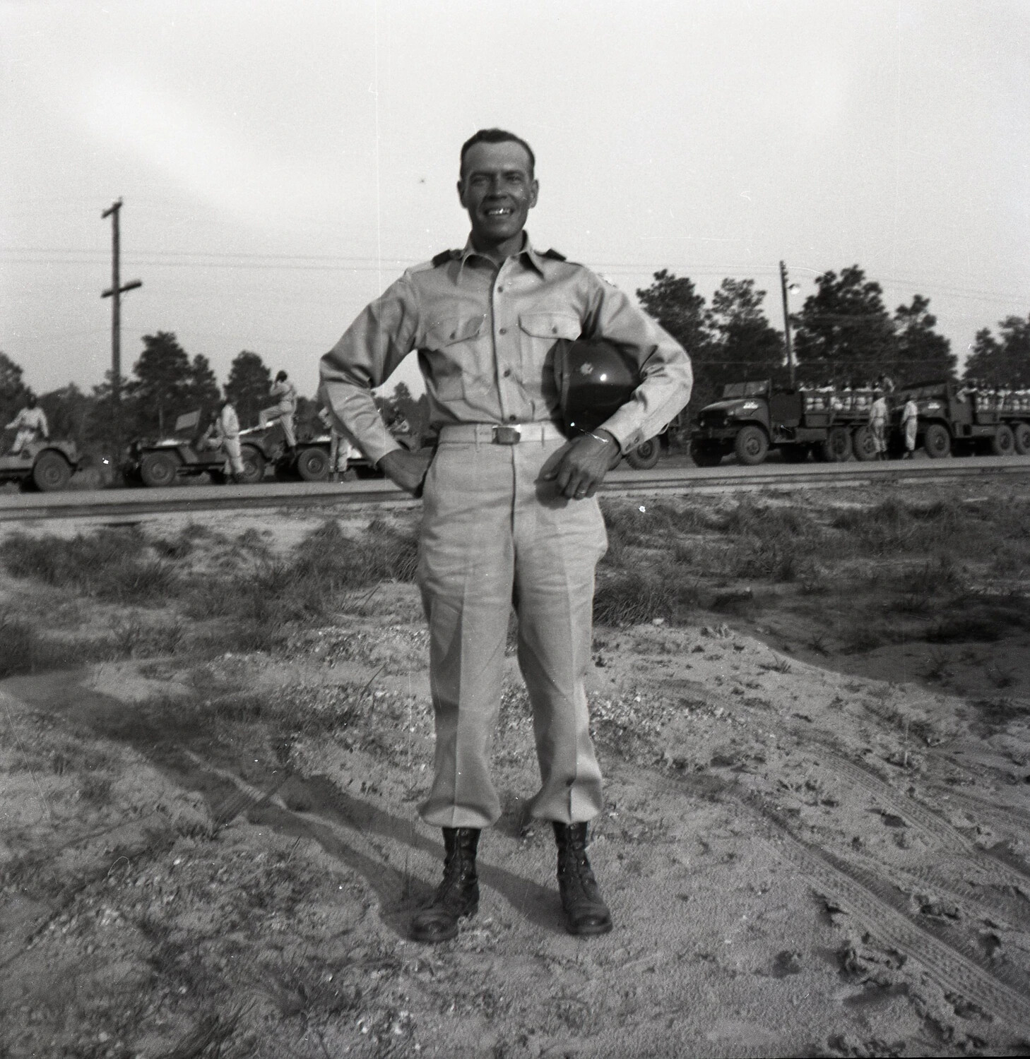 Soldier Poses at a Training Encampment, Bremerhaven Collection
