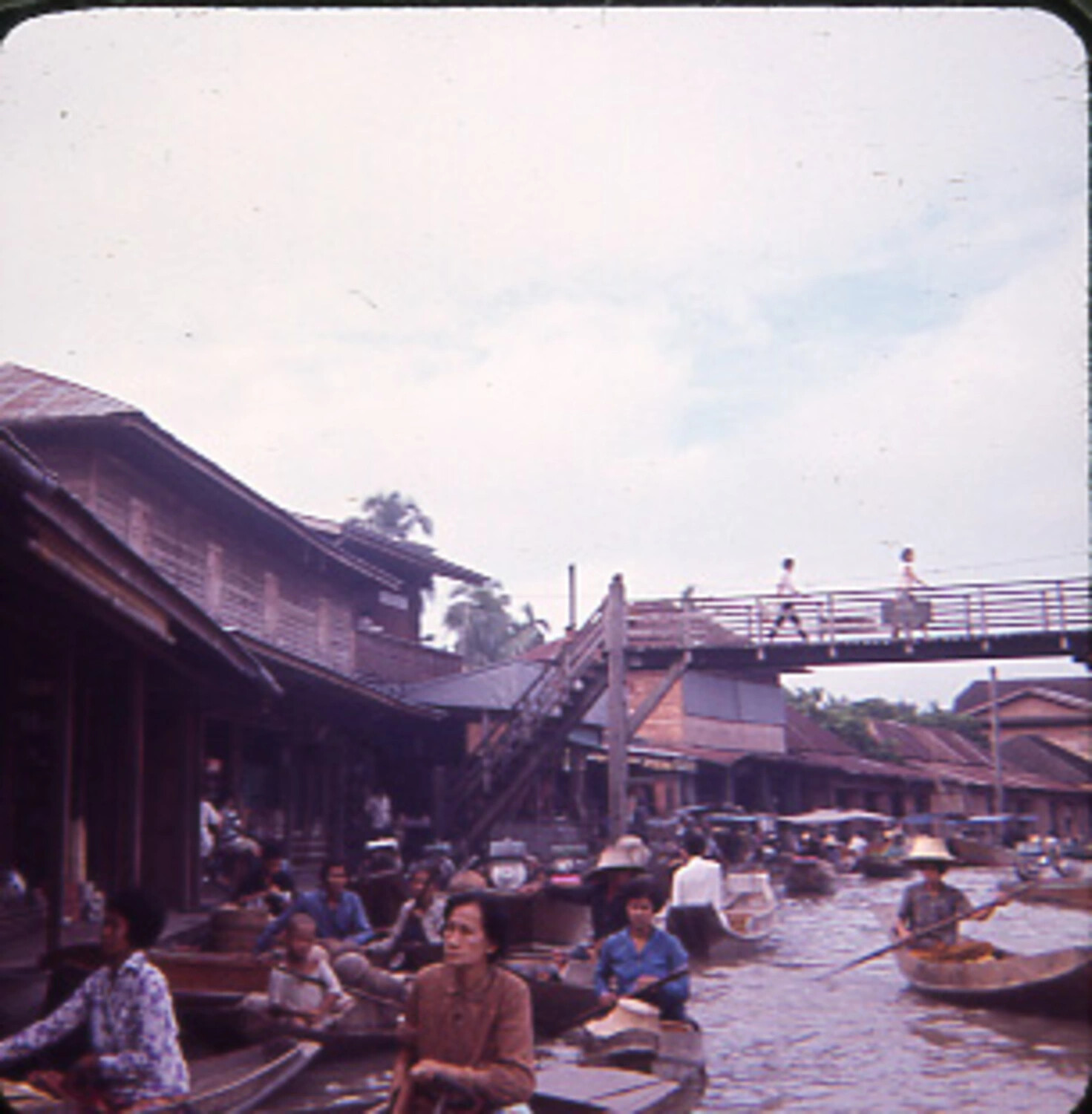 Floating Market Canal Scene, Thailand, Vietnam War Era
