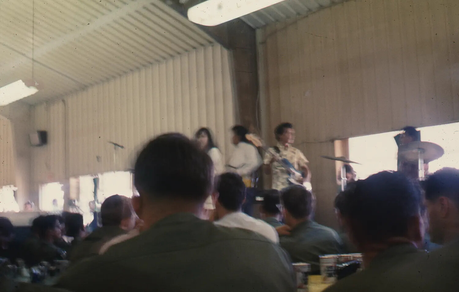 Live Band Performance for U.S. Servicemen at a Vietnam Base Club, Tet 1968