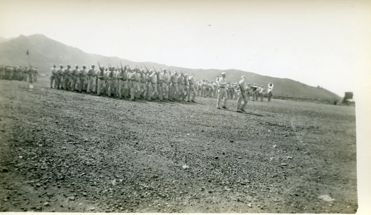 Military Formation on Drill Field, Arid Terrain (Vieira Collection)