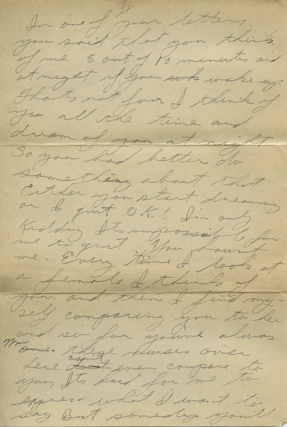 Handwritten Personal Letter, WWII Moon-Sammiet Correspondence, Page 284