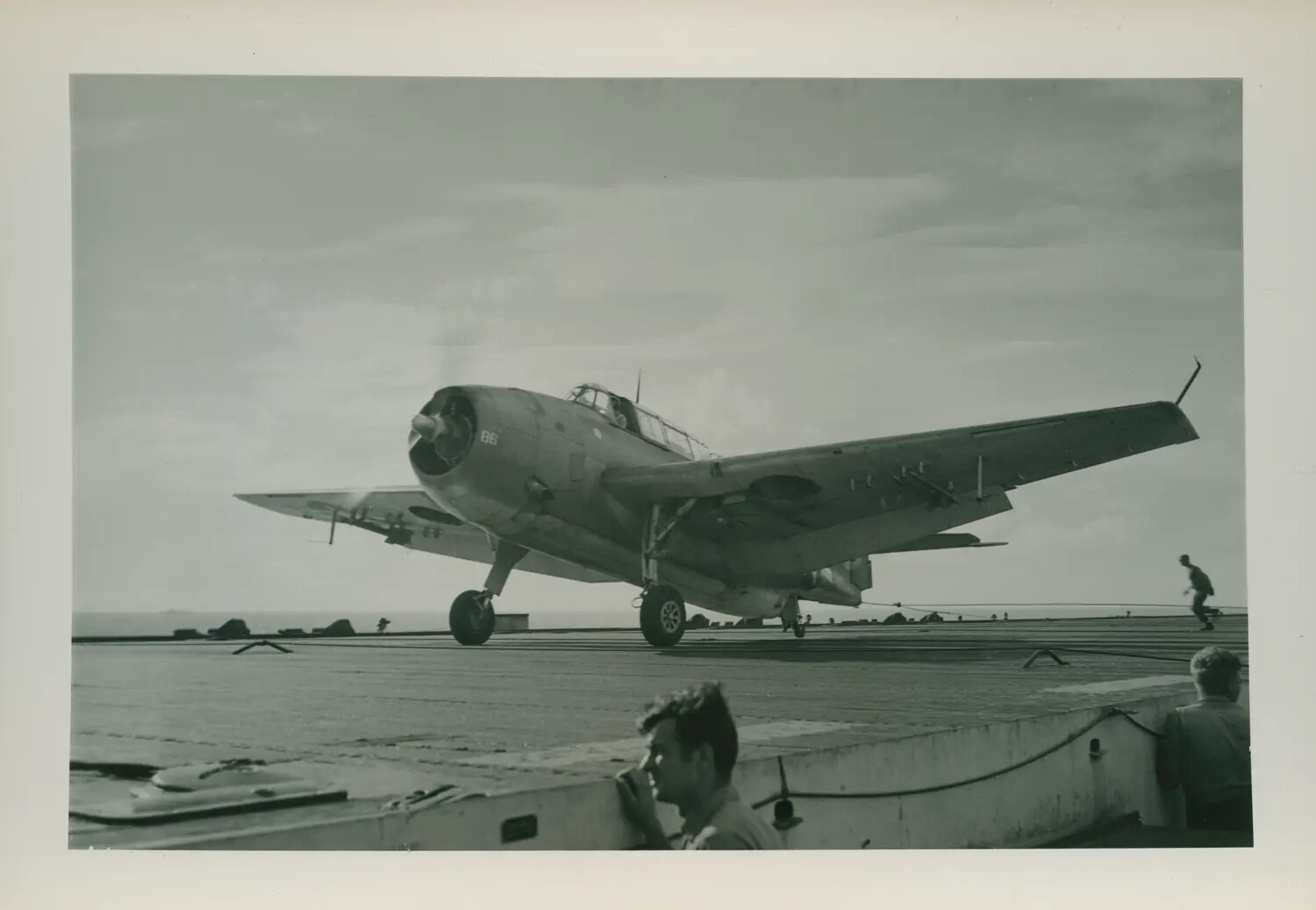 TBM/TBF Avenger Torpedo Bomber Landing Aboard USS Petrof Bay (CVE-80), WWII