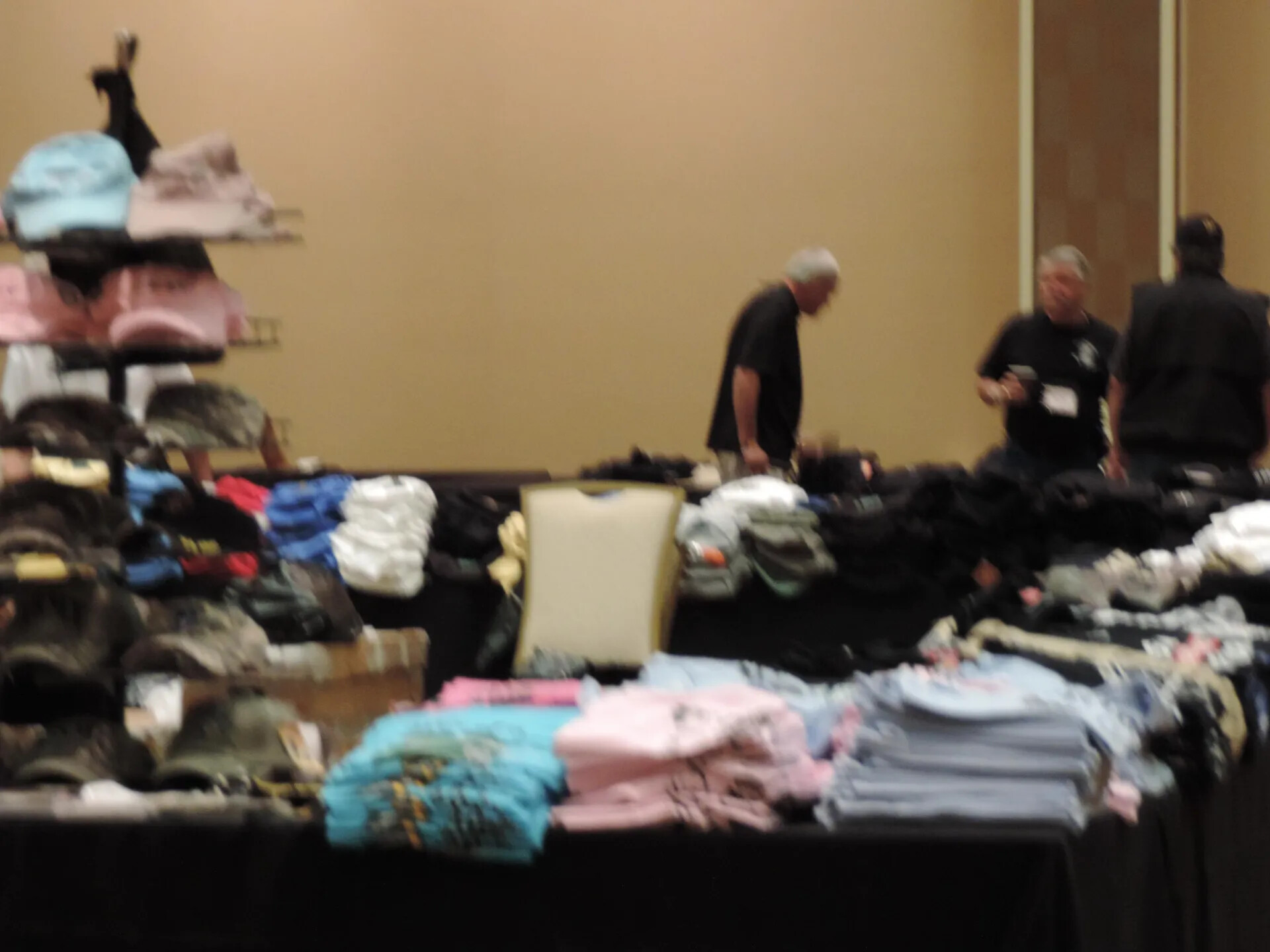 Out-of-Focus View of the Apparel and Cap Concession, Special Operations Association Reunion, Las Vegas, 2013