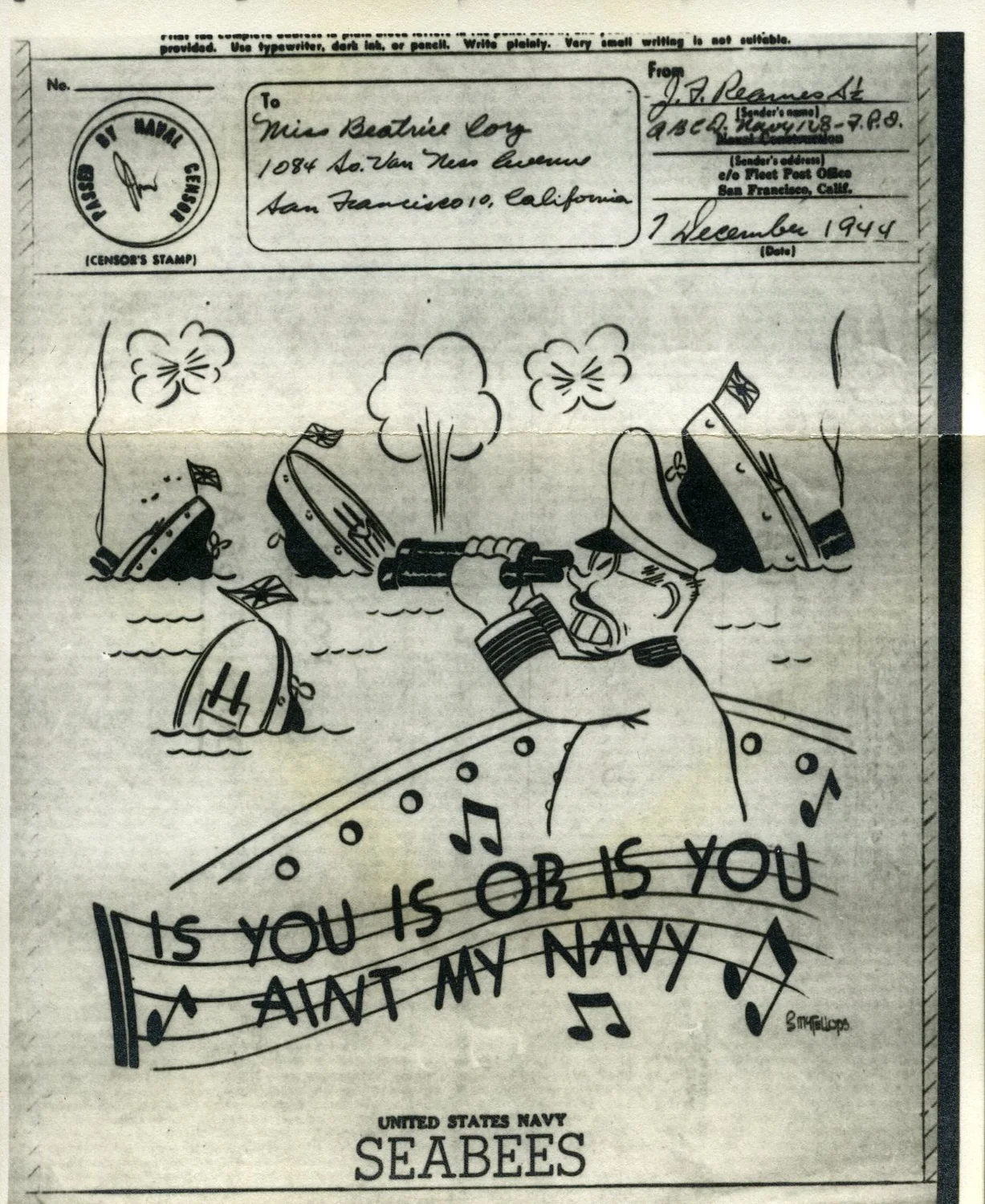 WWII V-MAIL CARTOONS