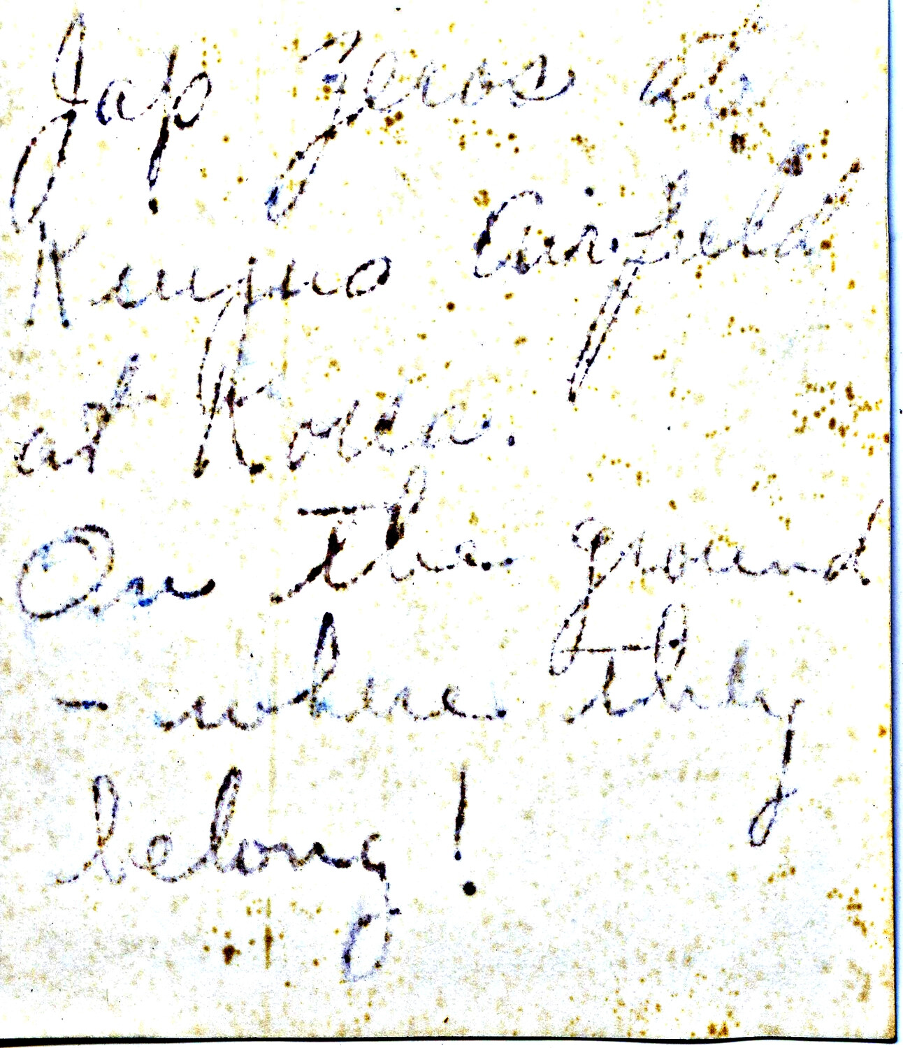 Handwritten Album Caption: "Jap Zeros at Nagoya Airfield at Kobe. On the ground where they belong!"