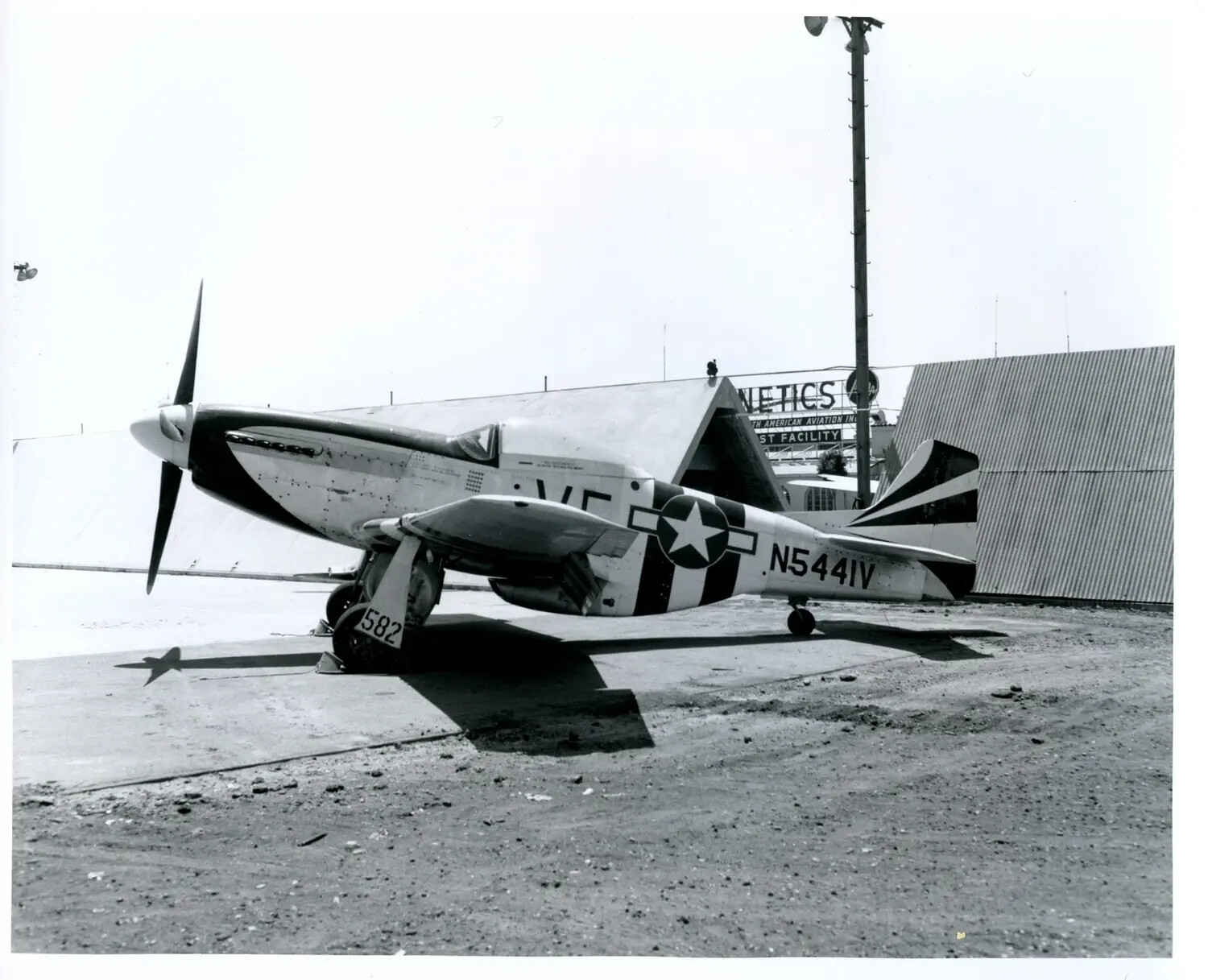 North American P-51 Mustang, Civil Registration N5441V, with D-Day Invasion Stripes