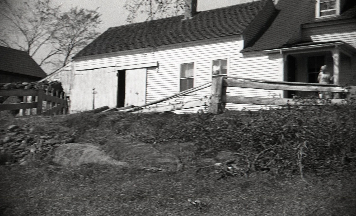 Damaged Fence and Farmhouse, Nashua, New Hampshire, September 1938