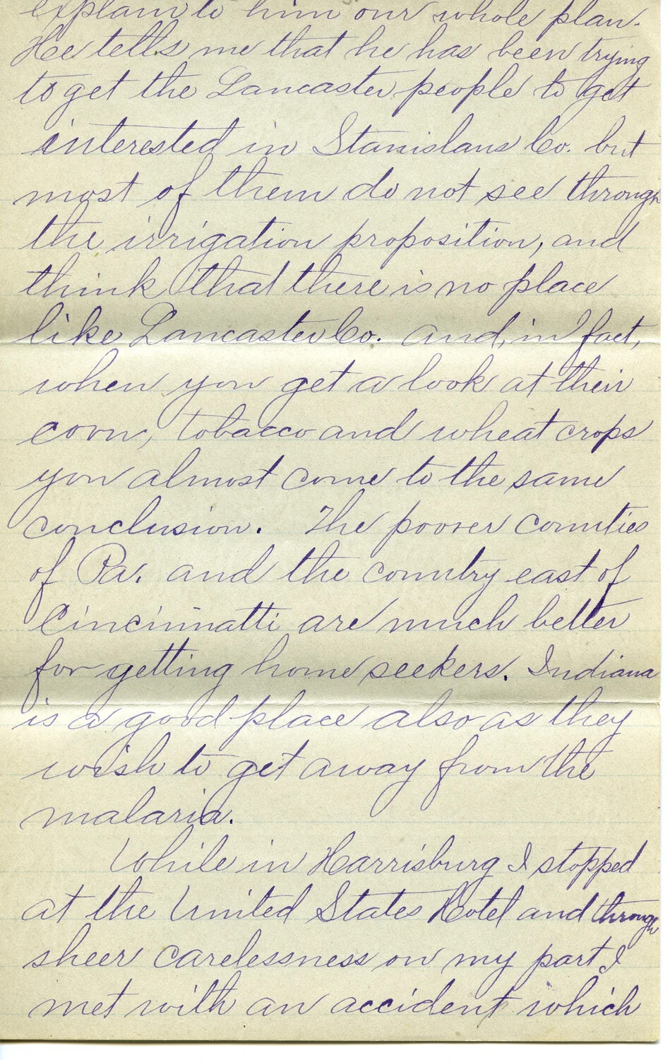 Handwritten Letter, J. A. Wagener, July 16, 1903 (Wagener Family Correspondence Archive)