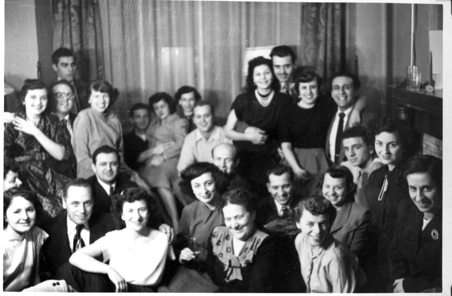 Informal Group Portrait, Home Social Gathering, Personal Collection (Bancroft Family/Friends), Era Unconfirmed