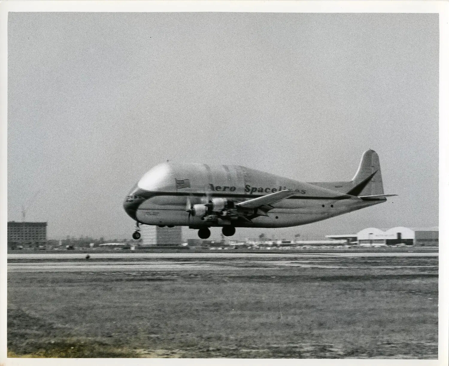 Aero Spacelines 'Guppy' Outsize Cargo Aircraft on Approach/Takeoff