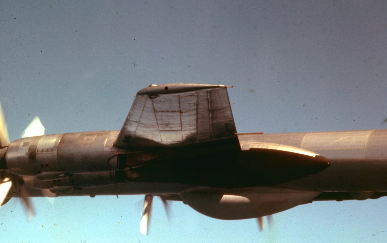 Underside Forward Fuselage of Soviet Tu-95 'Bear' Bomber, Cold War Intercept Photograph