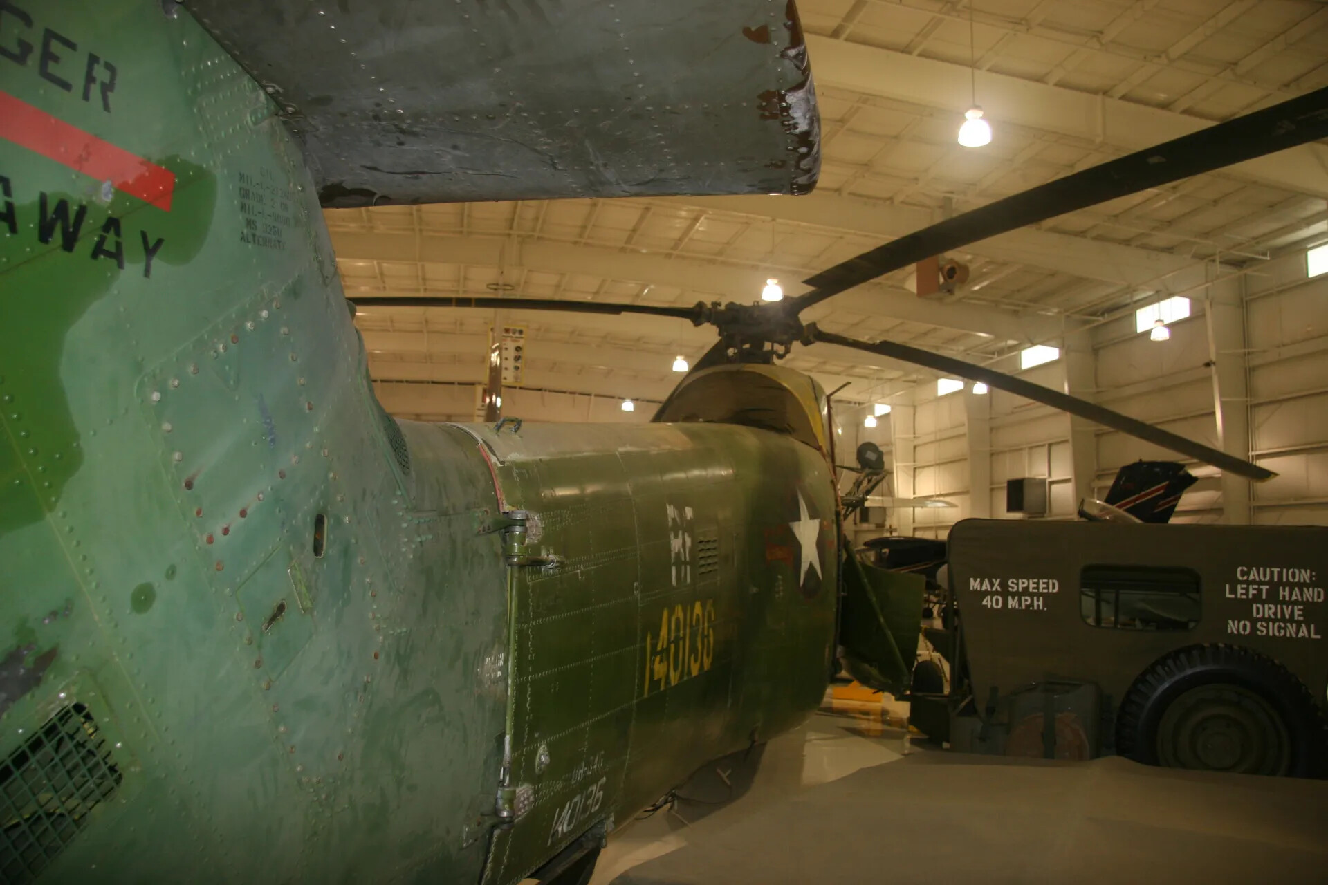 UH-1 Huey Helicopter Tail Boom, Museum Static Display