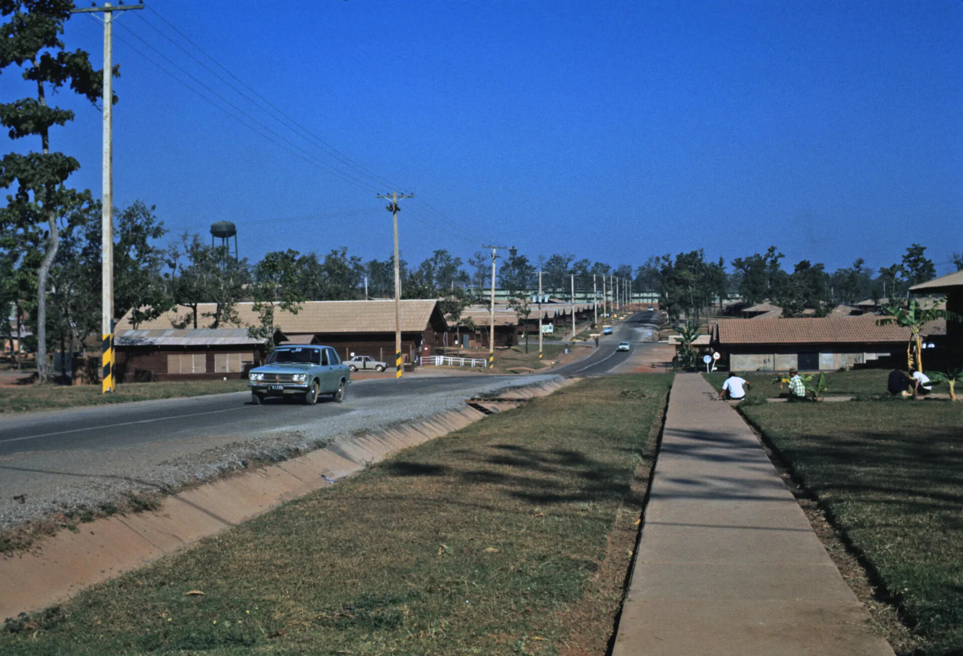 Base Road and Barracks, Southeast Asia Air Base, Vietnam War Era (c. 1969)