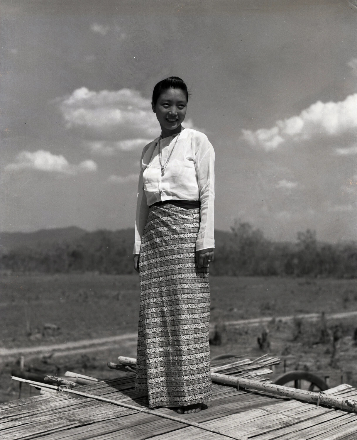 Portrait of a Young Burmese Woman in Traditional Dress, CBI Theater, 1944-45