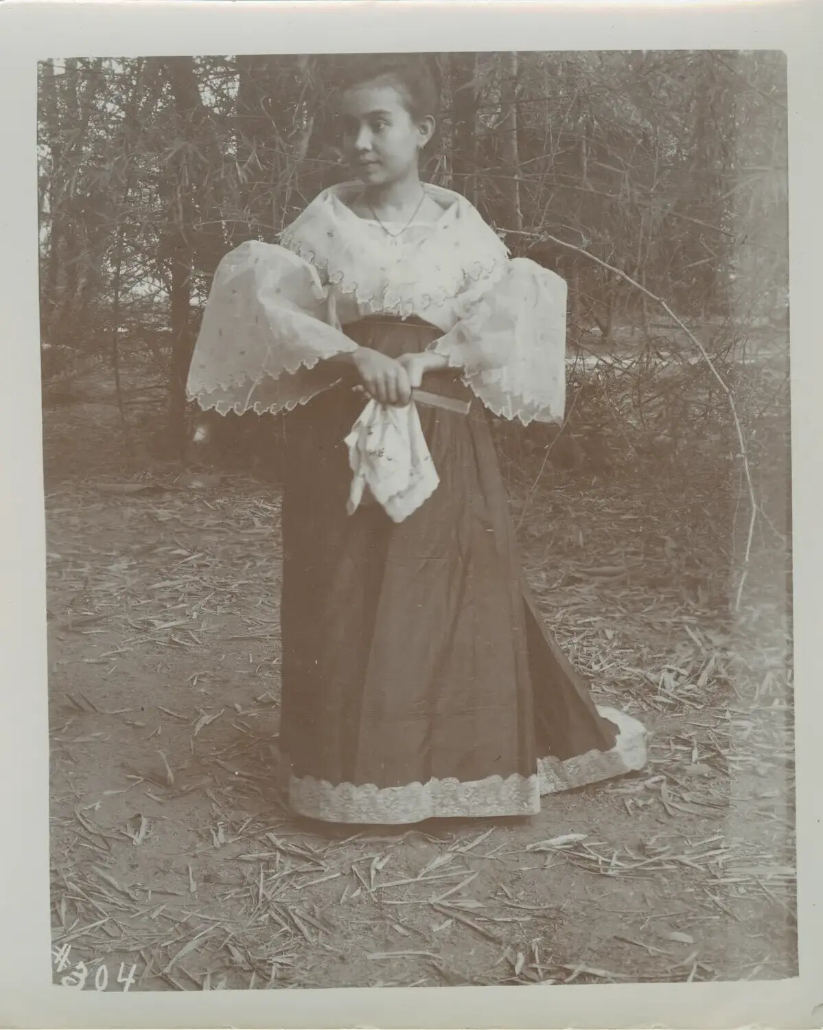 Portrait of a Young Filipina in Maria Clara Dress, Philippines, c. 1890s