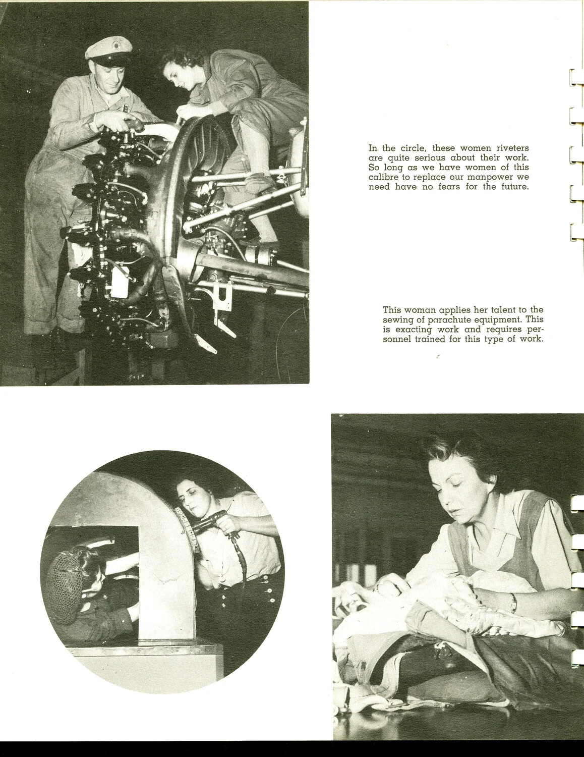 Women War Workers Page from the Scott Field Book, WWII Training Publication