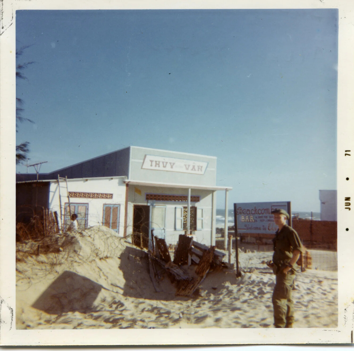 American Serviceman at Beachfront Bar District, Vietnam, June 1971