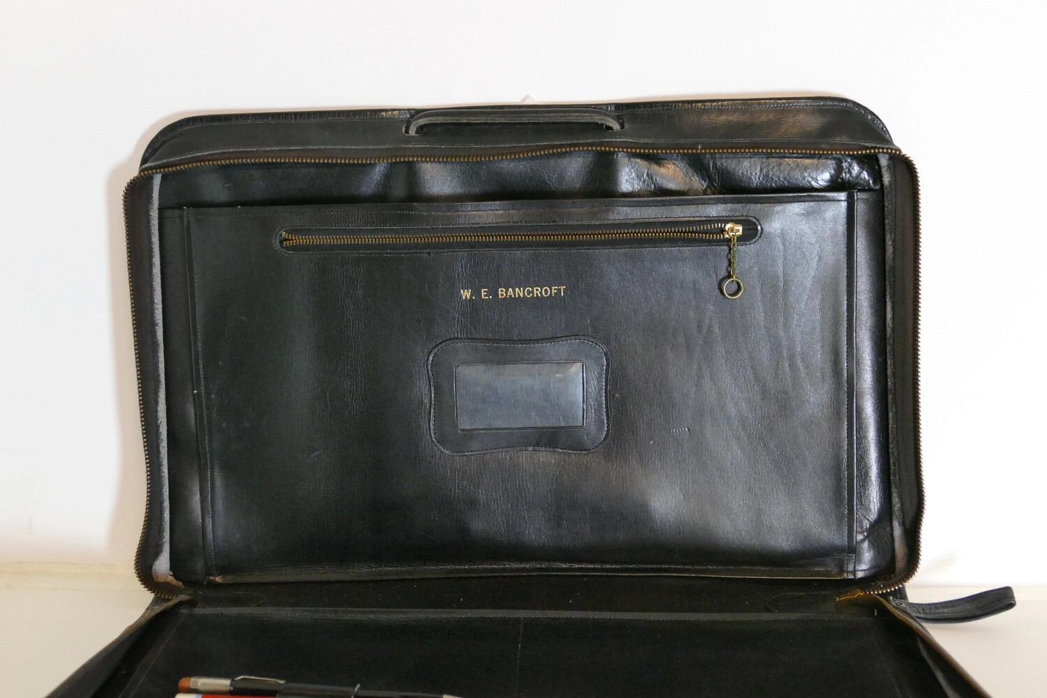 Personal Leather Document Case of Lt. W. E. Bancroft, USN — Korean War Era