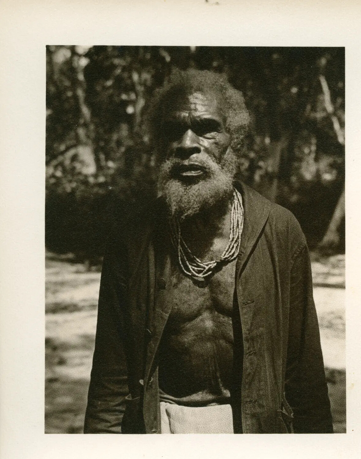 Portrait of Elderly Pacific Islander Man - USS Petrof Bay (CVE-80) Collection