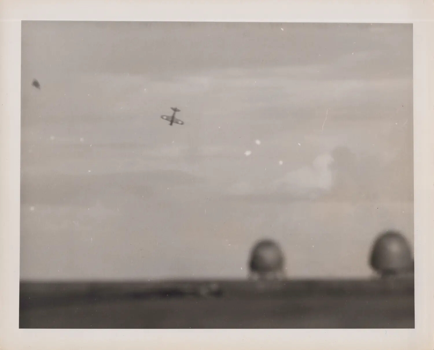 Enemy Aircraft Overhead During Air Attack, October 25, 1944