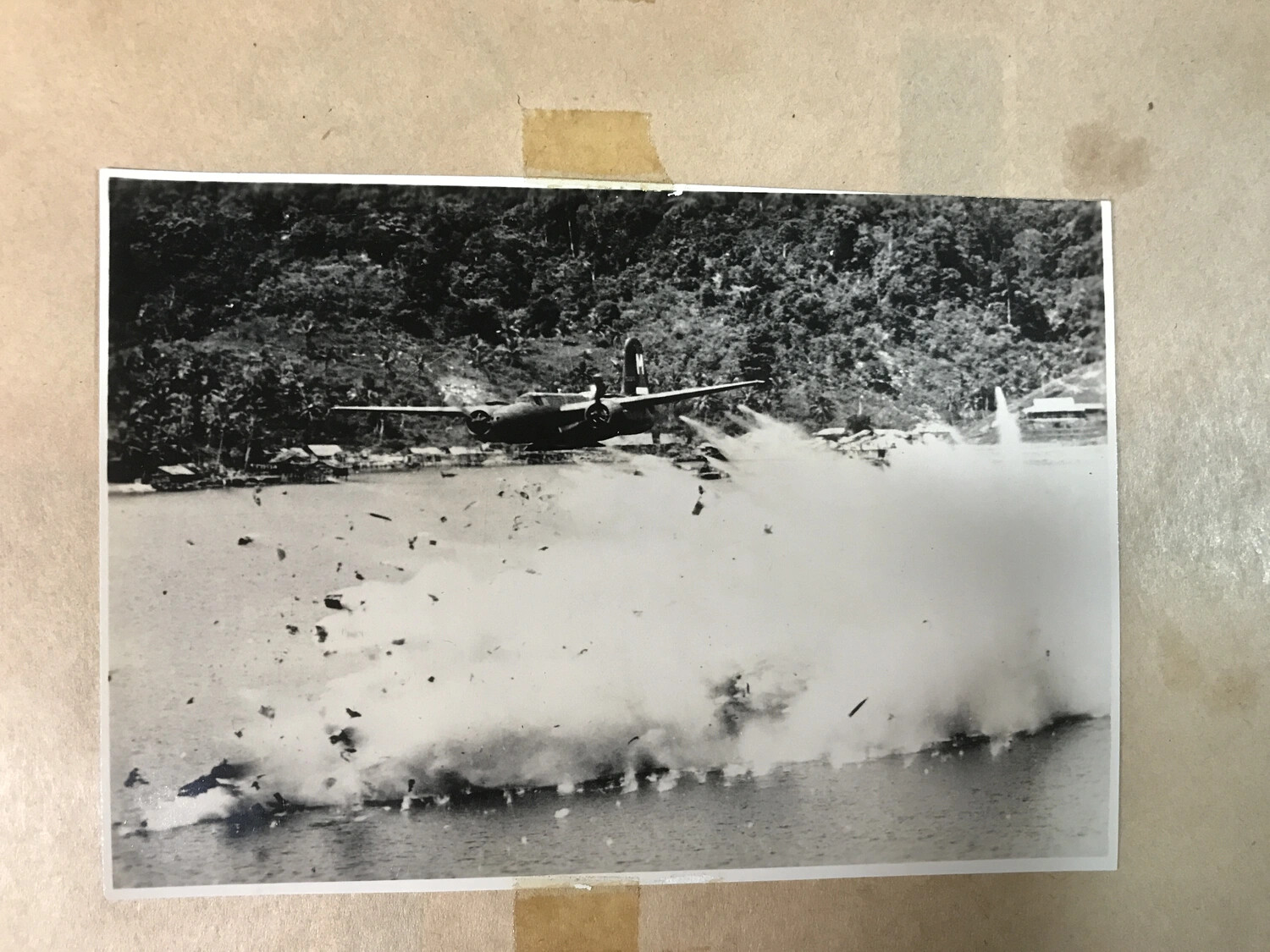 B-25 Mitchell Strafing Run with Tail Marking, Coastal New Guinea