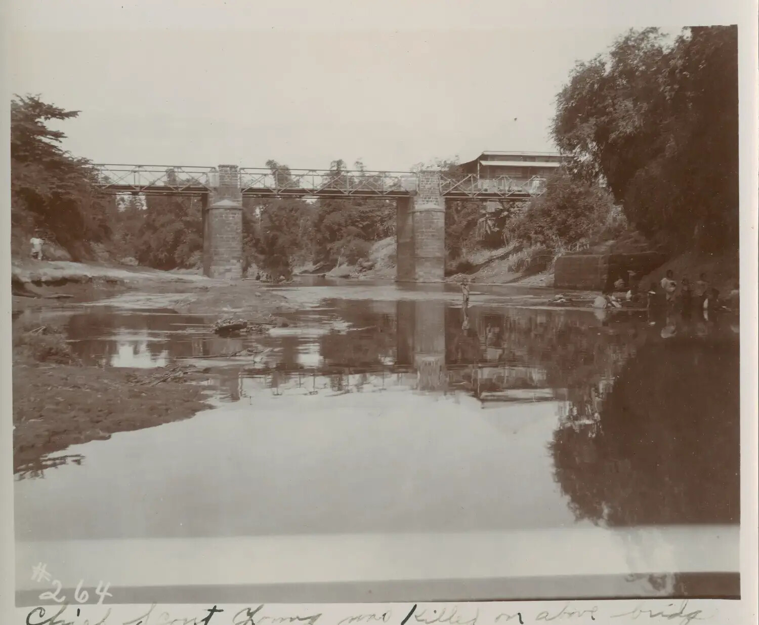 Steel Truss Bridge Over River, Site of Death of Chief of Scouts, Philippines, c. 1899-1902