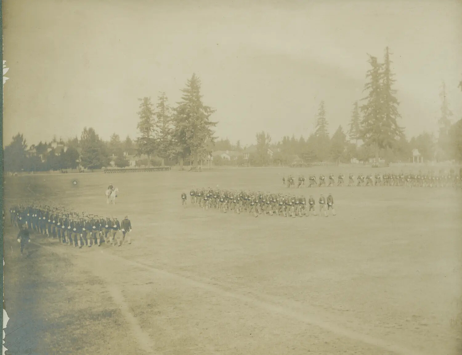 U.S. Army Troops Drilling on Parade Ground, Stateside Training Camp, c. 1898-1900