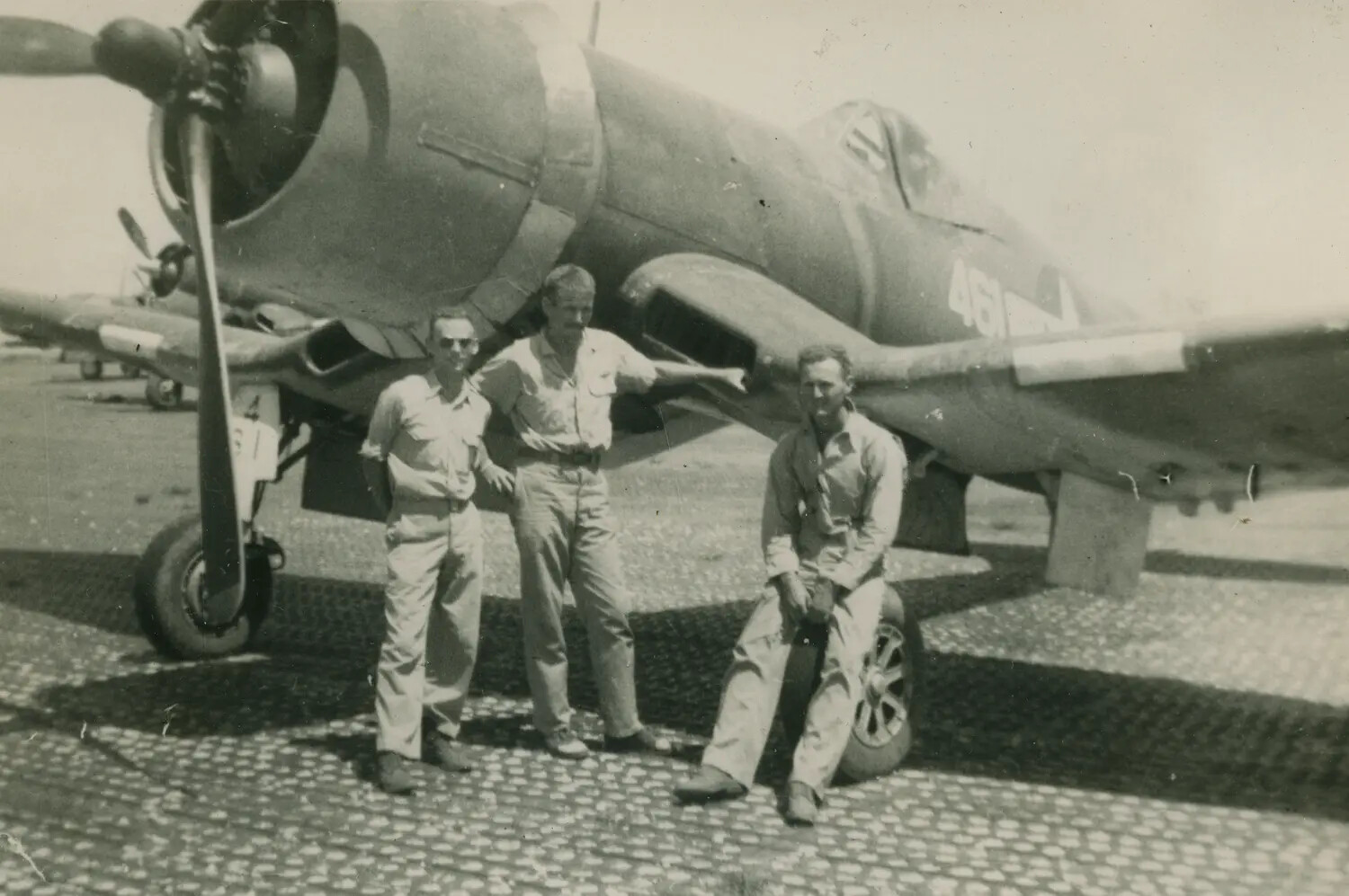 Ground Crew with Grumman F4F Wildcat Fighter, Pacific Theater, World War II