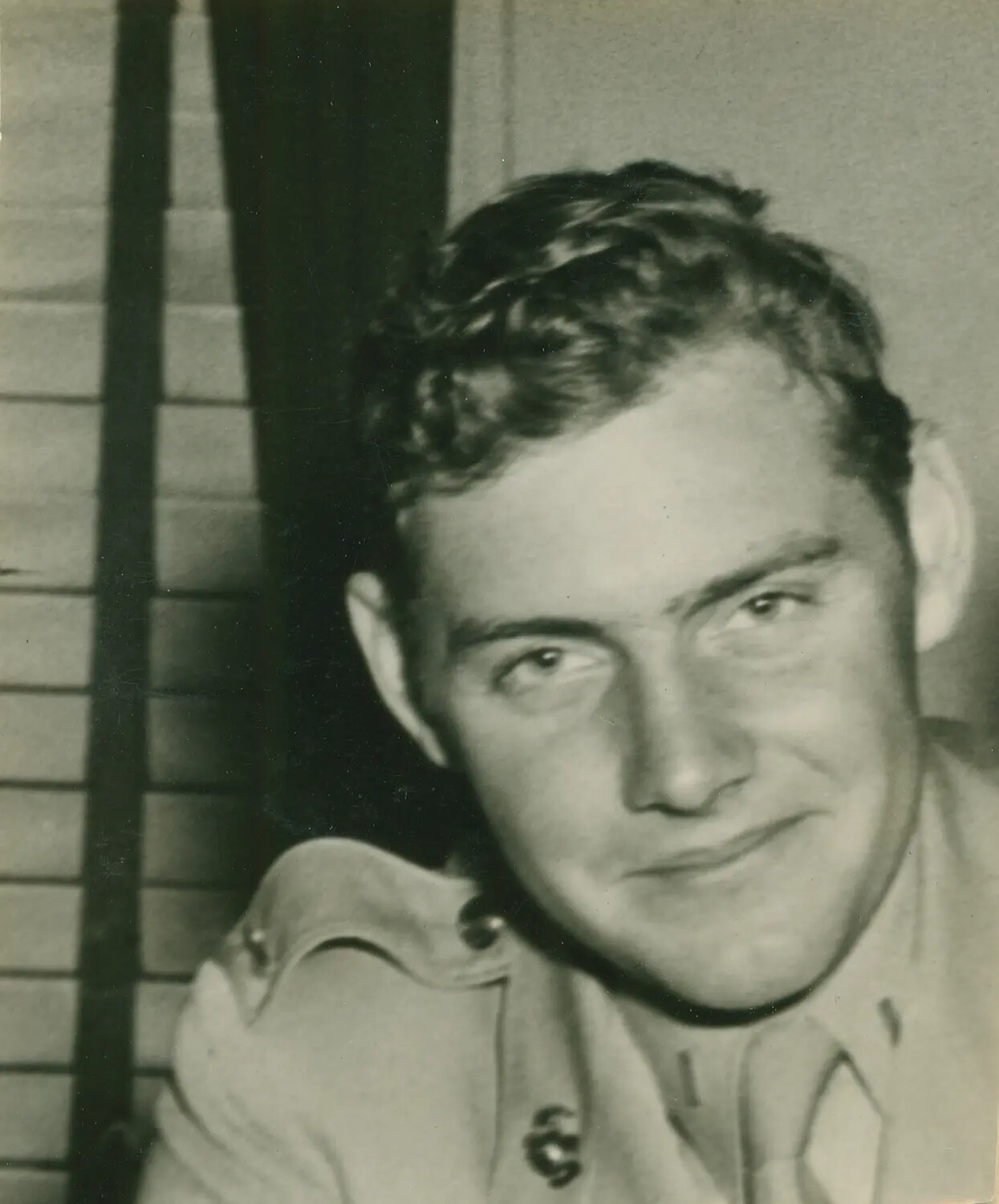Informal Portrait of a Young Serviceman in Uniform, WWII Era