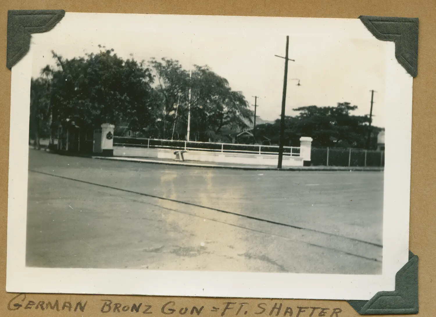 German Bronze Trophy Gun Display, Fort Shafter, Oahu, Hawaii, WWII Era