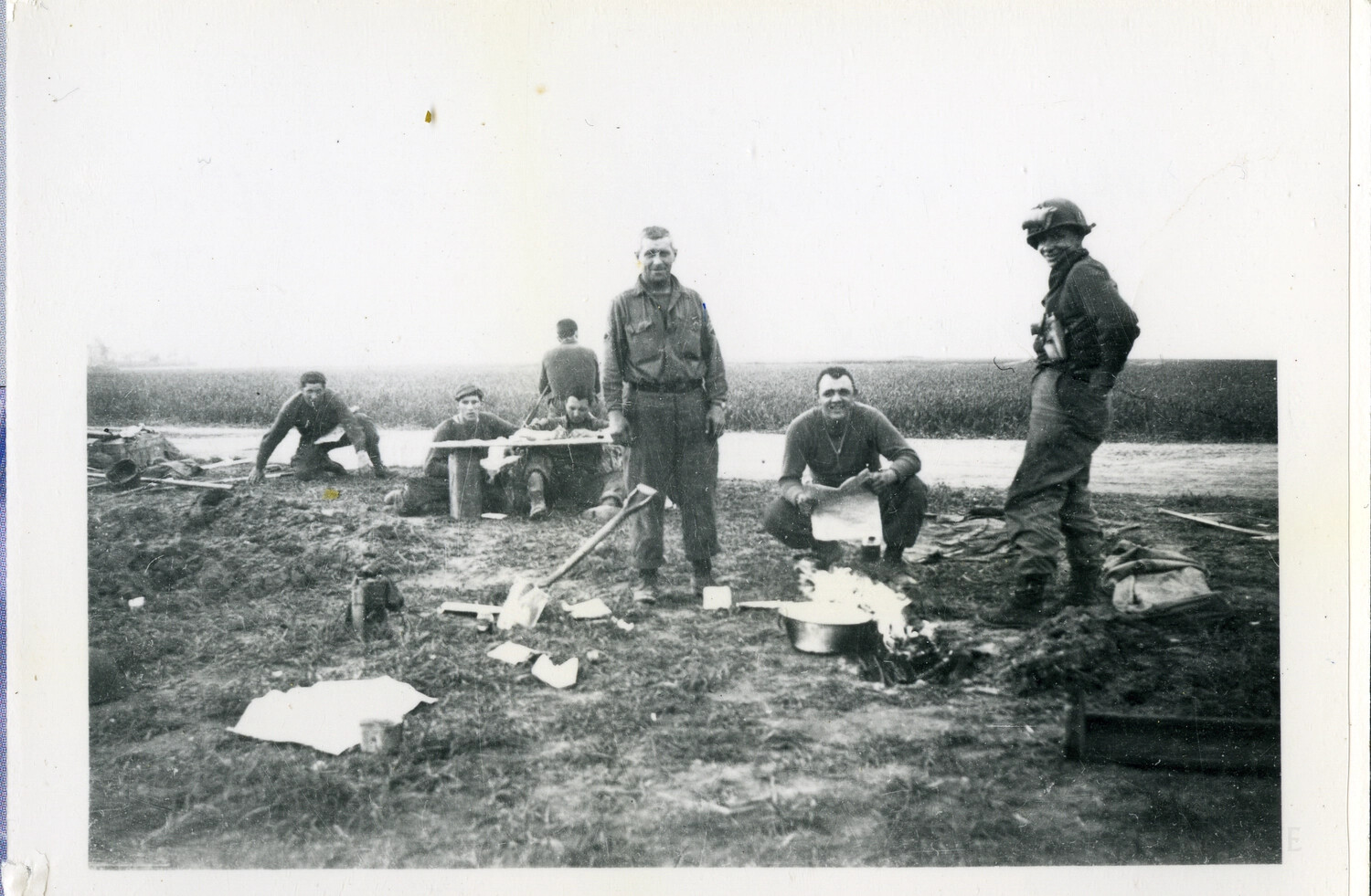101st Airborne Paratroopers Preparing a Field Meal, WWII European Theater