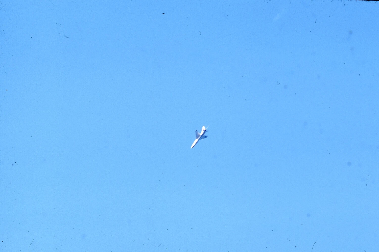 Carrier Jet Aircraft in Banking Flight Against Clear Sky, USS Ticonderoga Air Wing, Vietnam War Era
