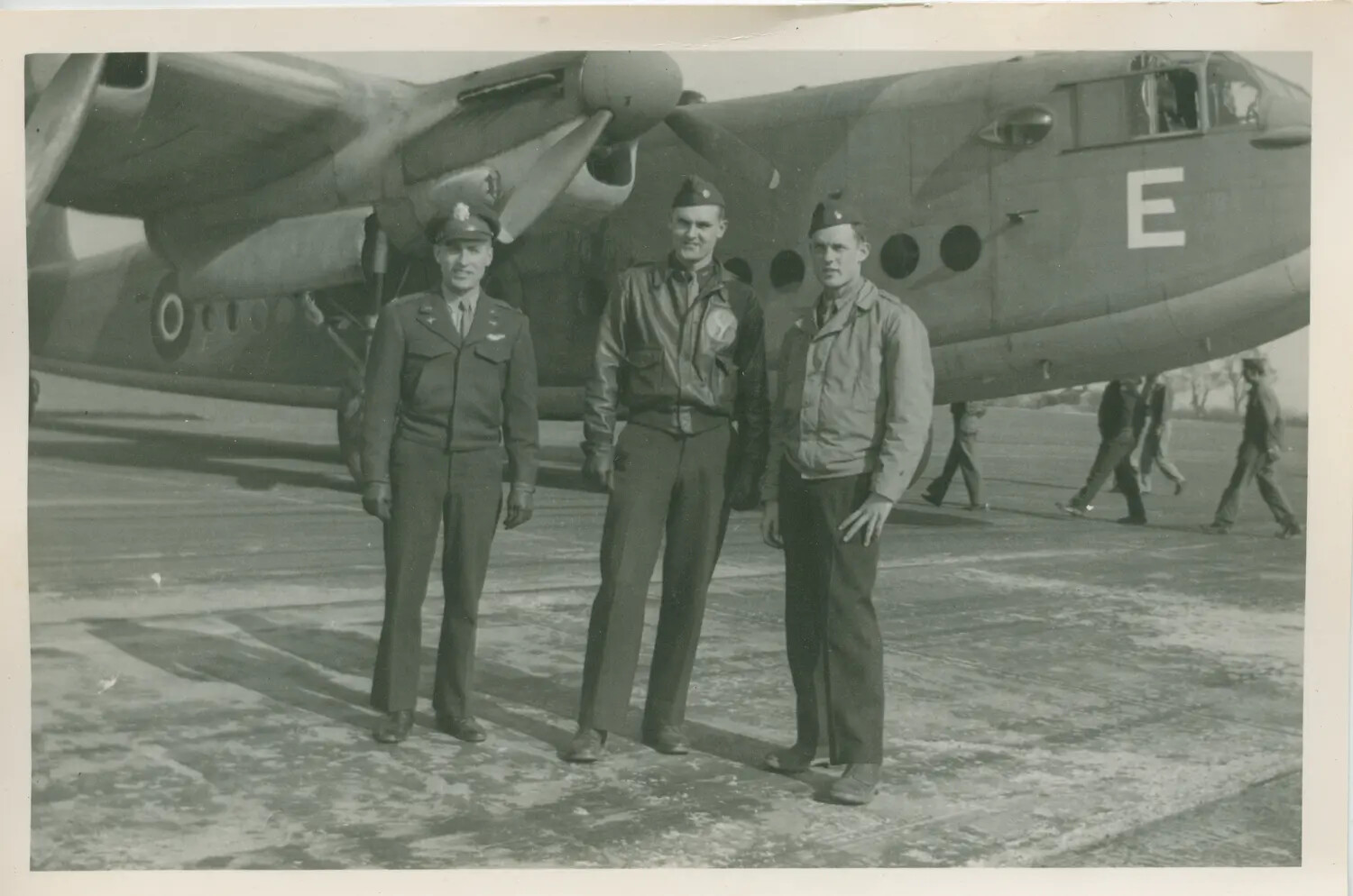 USAAF Officers Beside Avro York Transport Aircraft "E," Wendling Airfield, England, January 1945
