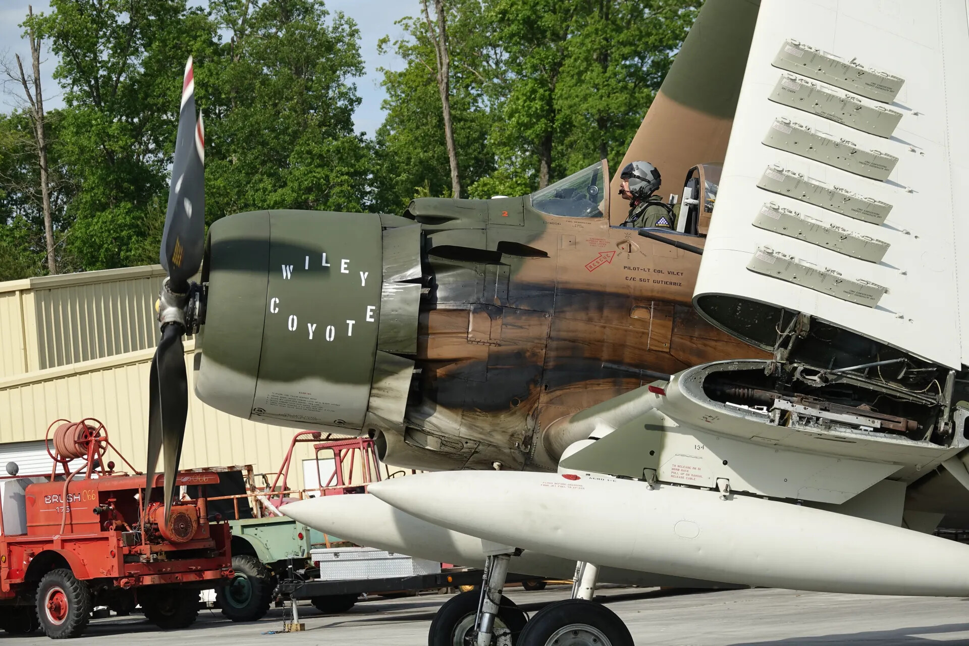 A-1 Skyraider 'Wiley Coyote' Nose Art and Cockpit Detail, May 2019 Static Display