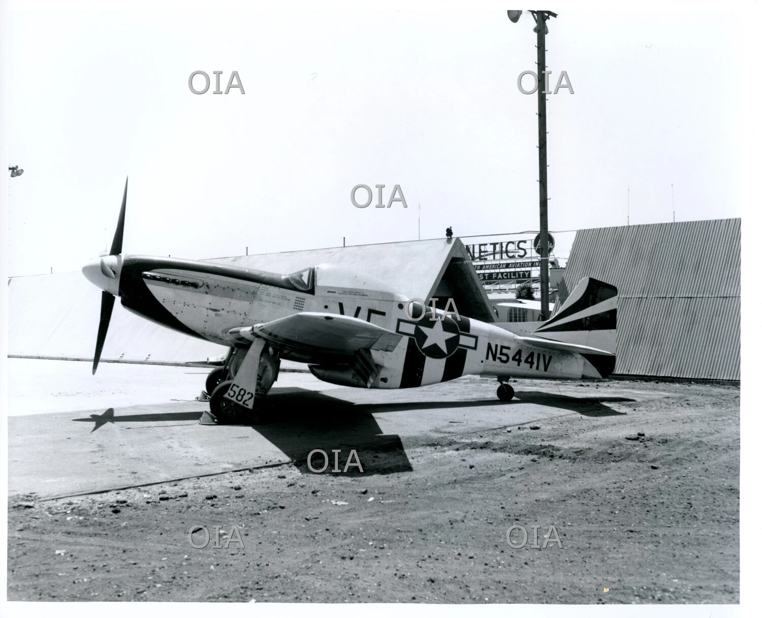 North American P-51 Mustang, Civil Registration N5441V, at North American Aviation Facility