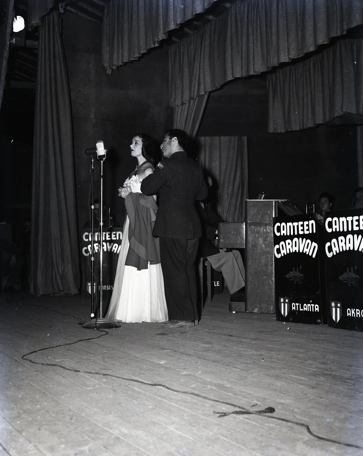 USO "Canteen Caravan" Show Performance, Myitkyina, Burma, WWII China-Burma-India Theater