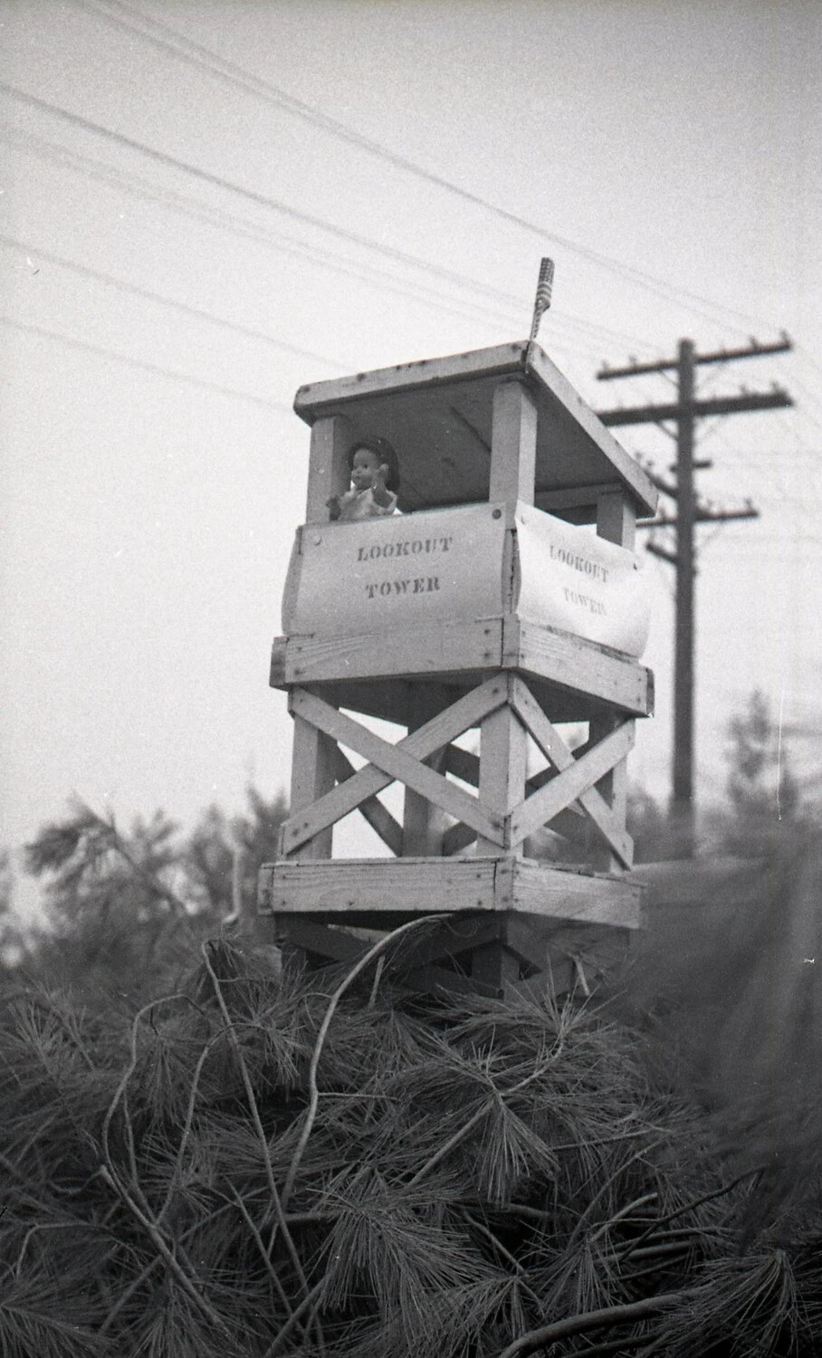 "Lookout Tower" Civil Defense Float Prop, Pelham, New Hampshire, 1943