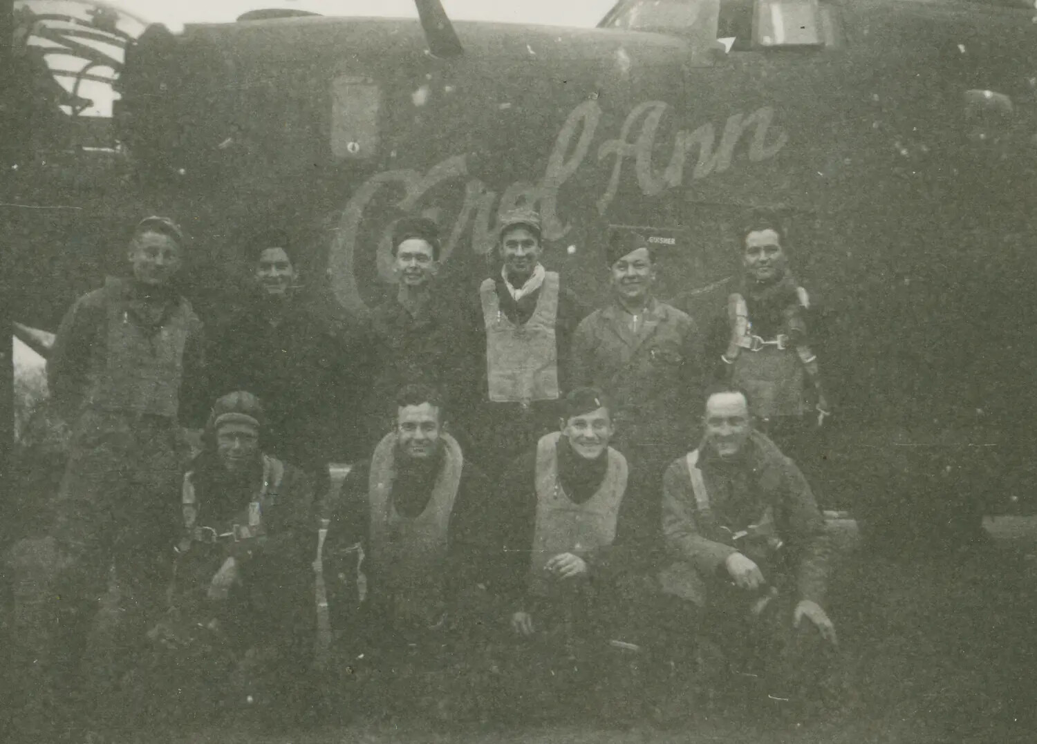 B-24 Liberator 'Ethel Ann' Crew Portrait, 579th Bomb Squadron, WWII