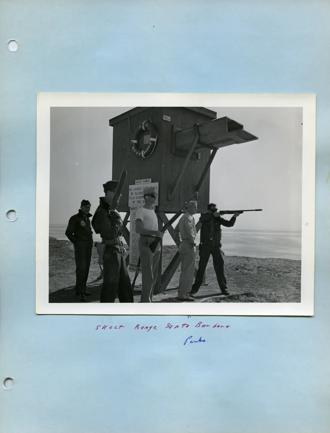 U.S. Navy/Marine Personnel at Skeet Range, Santa Barbara, California