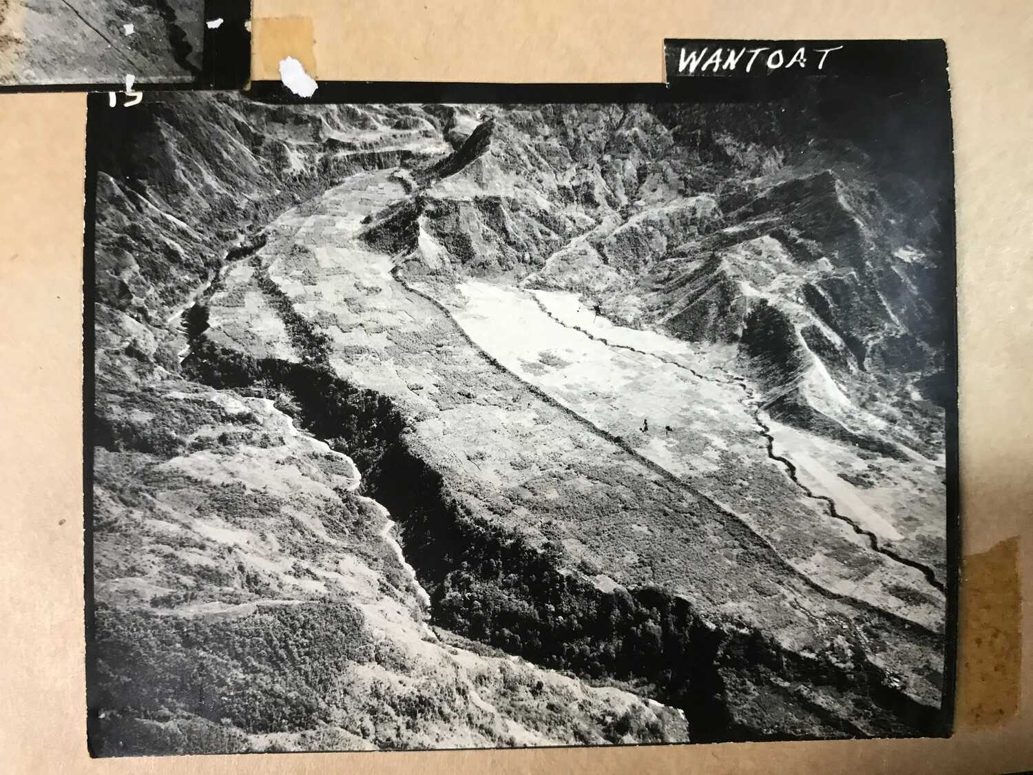 Aerial Reconnaissance Photograph of Wantoat, New Guinea — 312th Bomb Group Collection, WWII