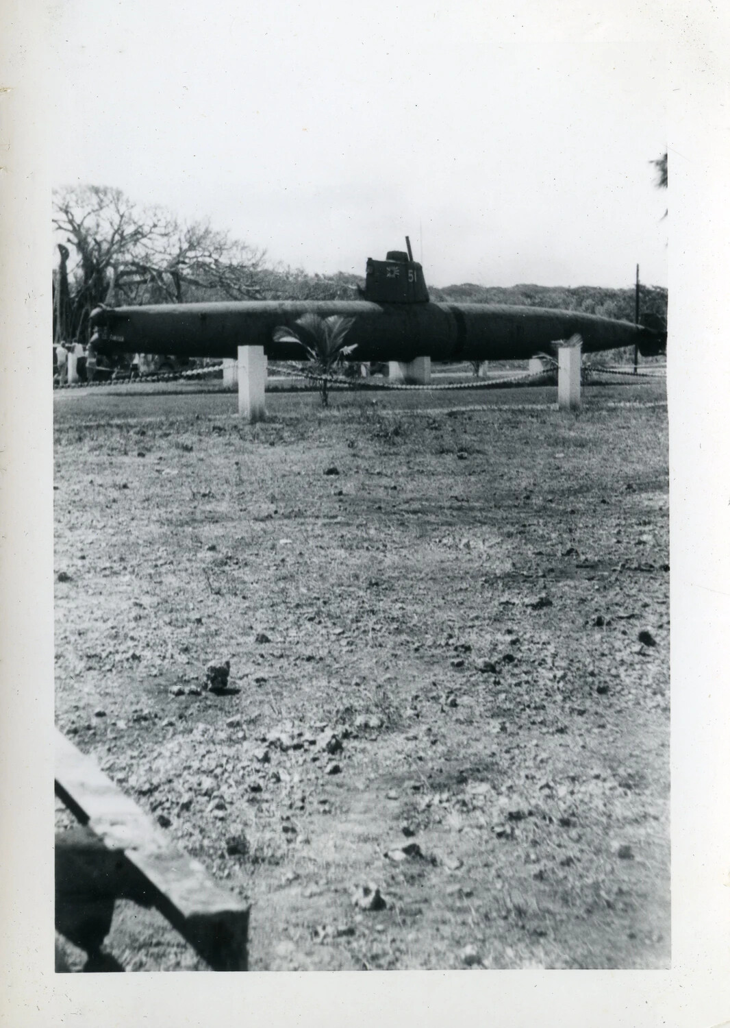 Captured Japanese Midget Submarine on Display, Guam, Post-WWII