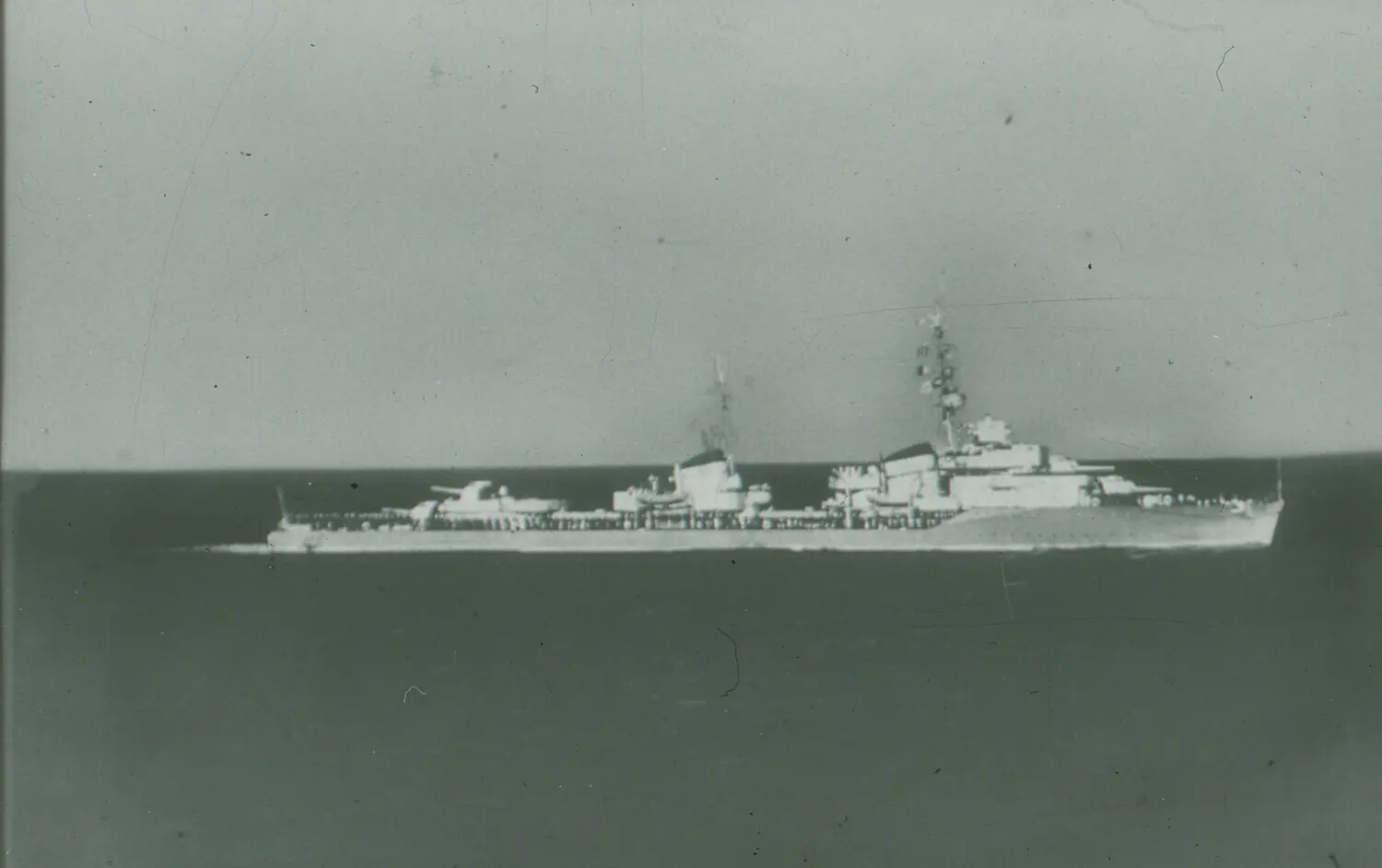 U.S. Navy Destroyer Underway, WWII-era 35mm Negative