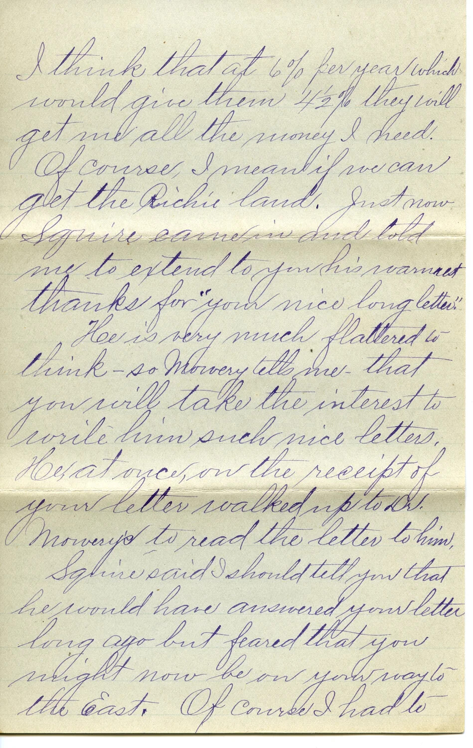 Handwritten Family Letter from J. A. Wagener, July 16, 1903