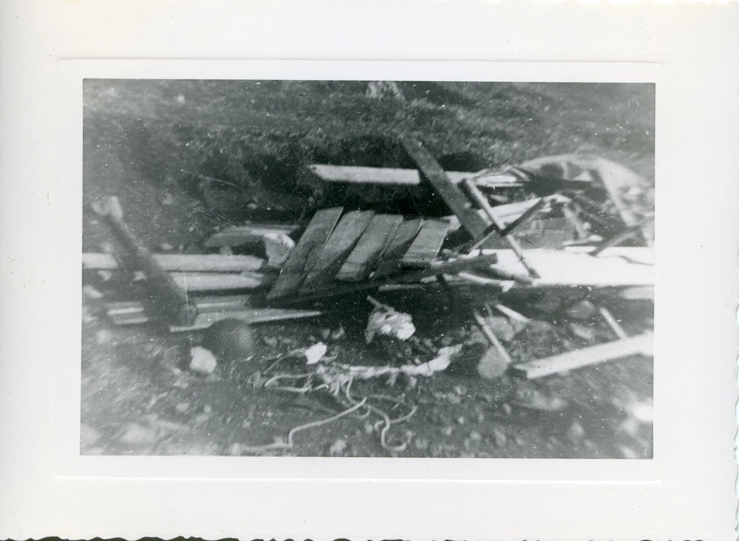 Close-Up of Battle Wreckage and Debris, Aleutian Islands, 1943