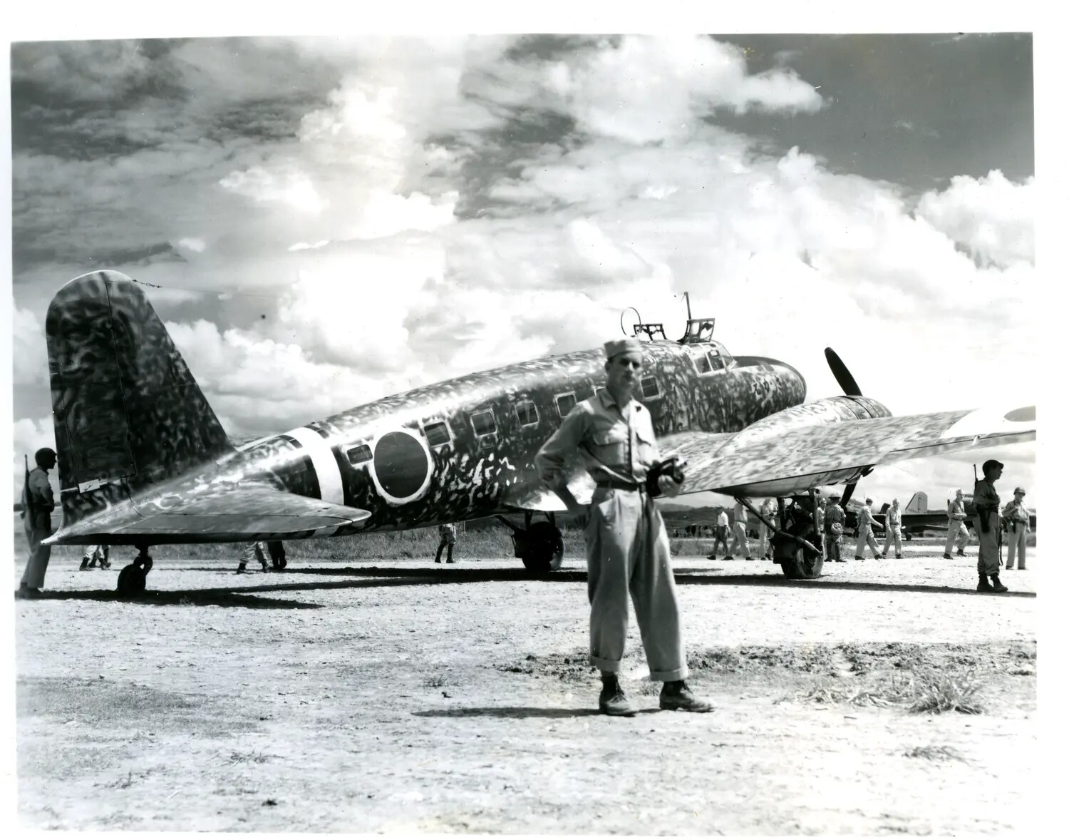 Captured Japanese Mitsubishi Ki-57 'Topsy' Transport Aircraft, China-Burma-India Theater, WWII