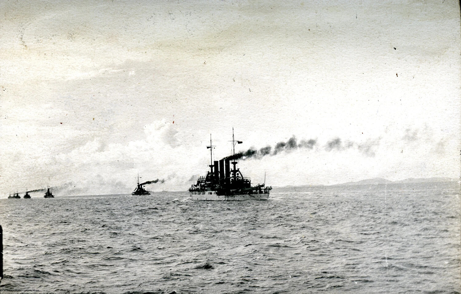 U.S. Battle Fleet in Line of Battle off Culebra, Puerto Rico, Early 1900s